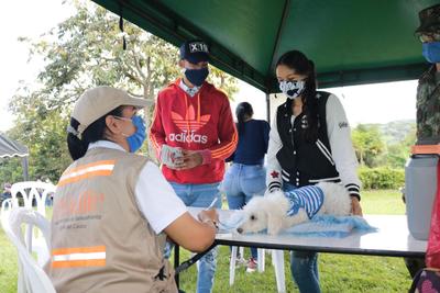 Con vacunación antirrábica para mascotas UESVALLE acompañó brigada de salud en el Cabildo Indígena Yanacona
