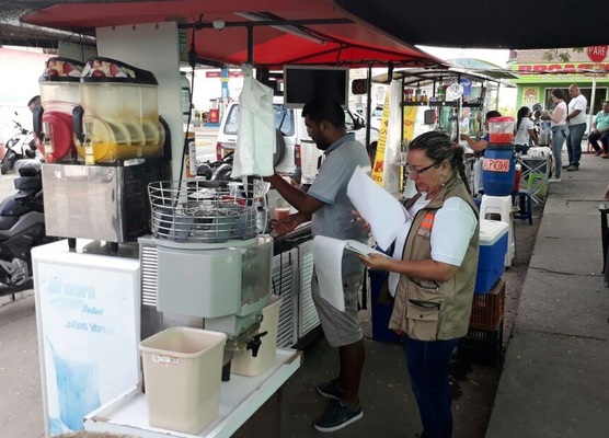 La UES VALLE realizó inspección, vigilancia y control en establecimientos gastronómicos en el municipio de Cartago